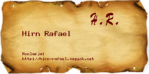 Hirn Rafael névjegykártya