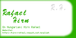 rafael hirn business card